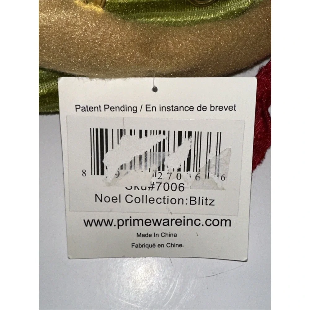 Primeware Blitz Reindeer Wine Sock‎ Plush Bottle Cover Carry Me Handle NWT